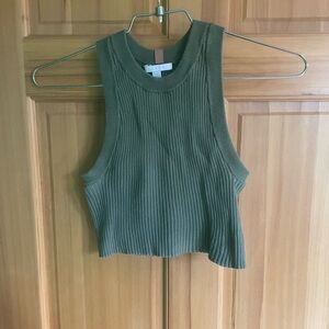 Lunya Sage Green Ribbed Tank Top